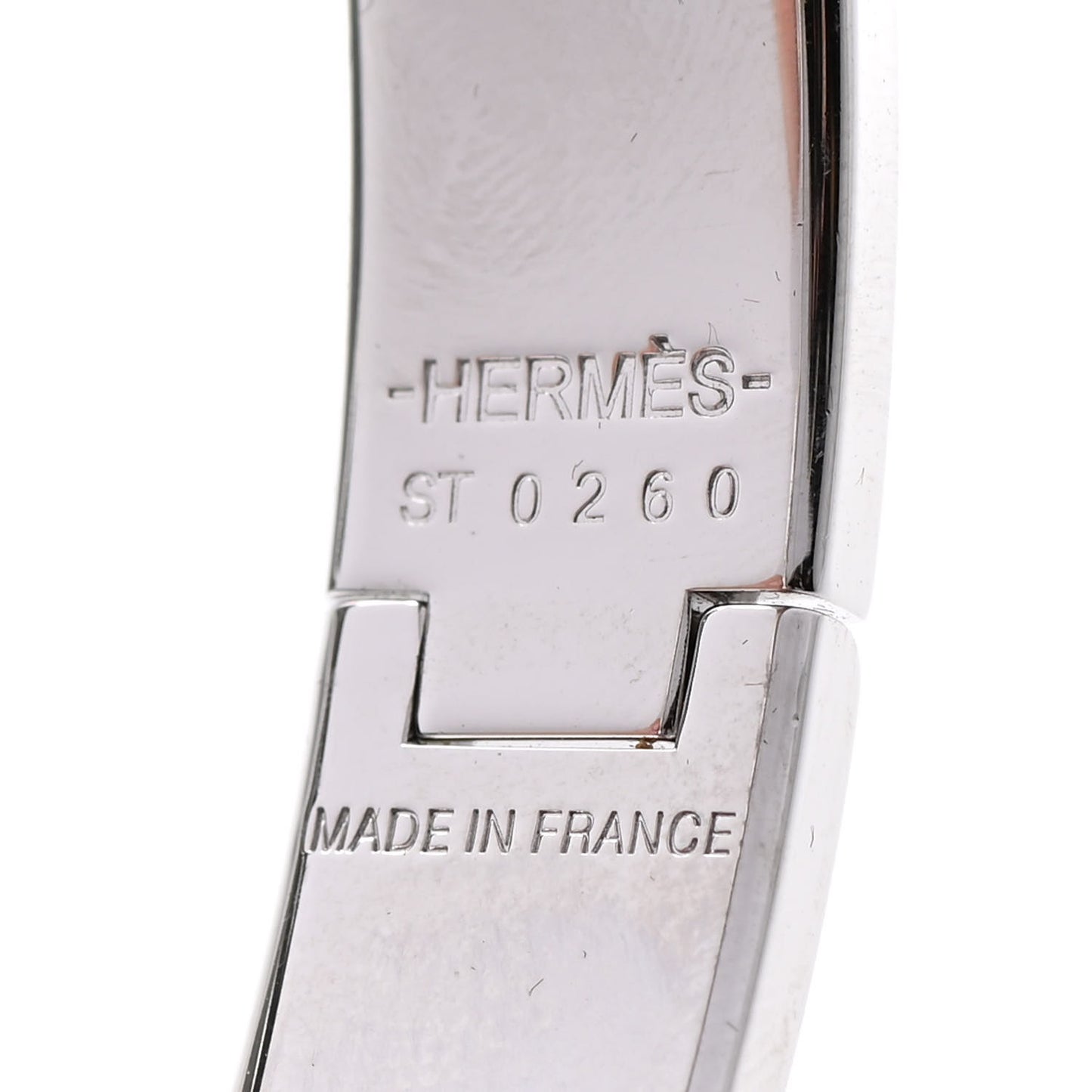 Enamel Narrow Clic Clac H Bracelet GM Marron Glace
