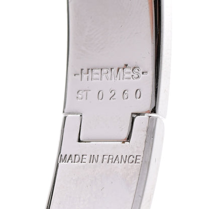 Hermes Enamel Narrow Clic Clac H Bracelet GM Marron Glace 4 of 5
