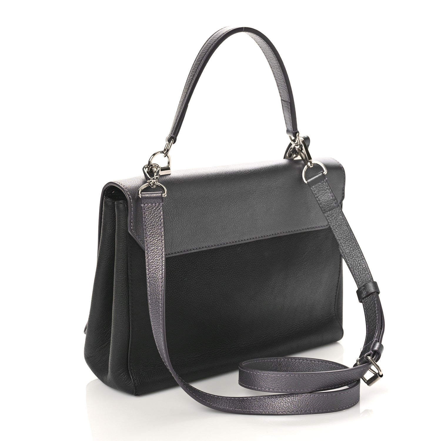 Louis Vuitton Soft Calfskin Eyelet Lockme II Top Handle Gris Silver 3 of 12