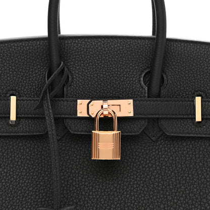 Hermes Togo Birkin 25 Black 8 of 12