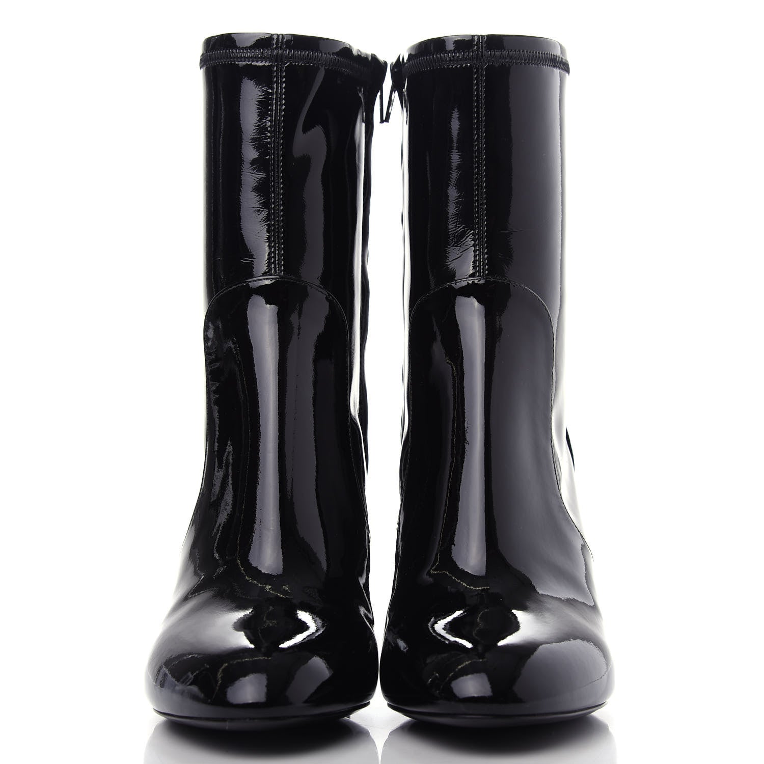 Louis Vuitton Patent Silhouette Ankle Boots 35.5 Black 2 of 10