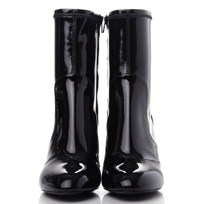 Louis Vuitton Patent Silhouette Ankle Boots 35.5 Black 2 of 10