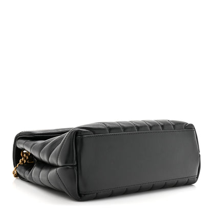 Saint Laurent Calfskin Y Quilted Monogram Small Loulou Chain Satchel Black Black 4 of 14