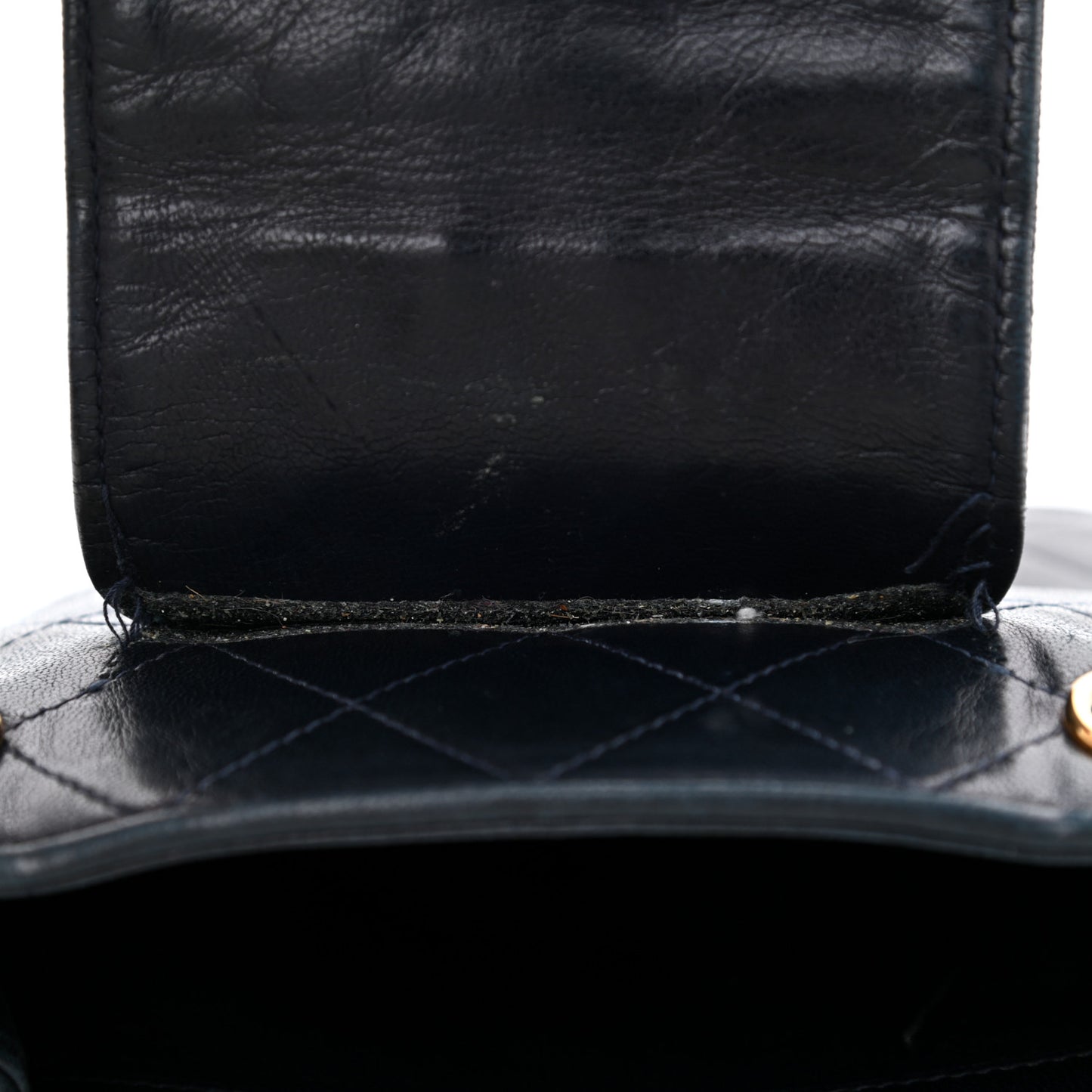 Lambskin CC Tassel Shoulder Bag Navy