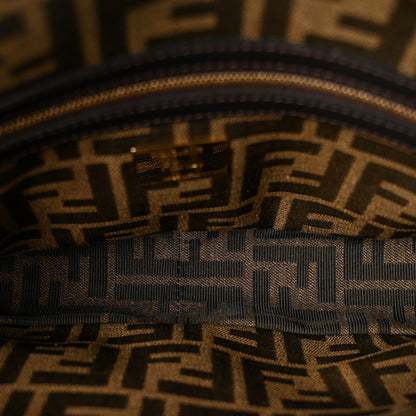 Fendi Fabric Jacquard FF 1974 Medium Baguette Tobacco Moro Black 5 of 10