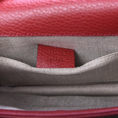 Gucci Dollar Calfskin Small Interlocking G Shoulder Bag Red 9 of 11