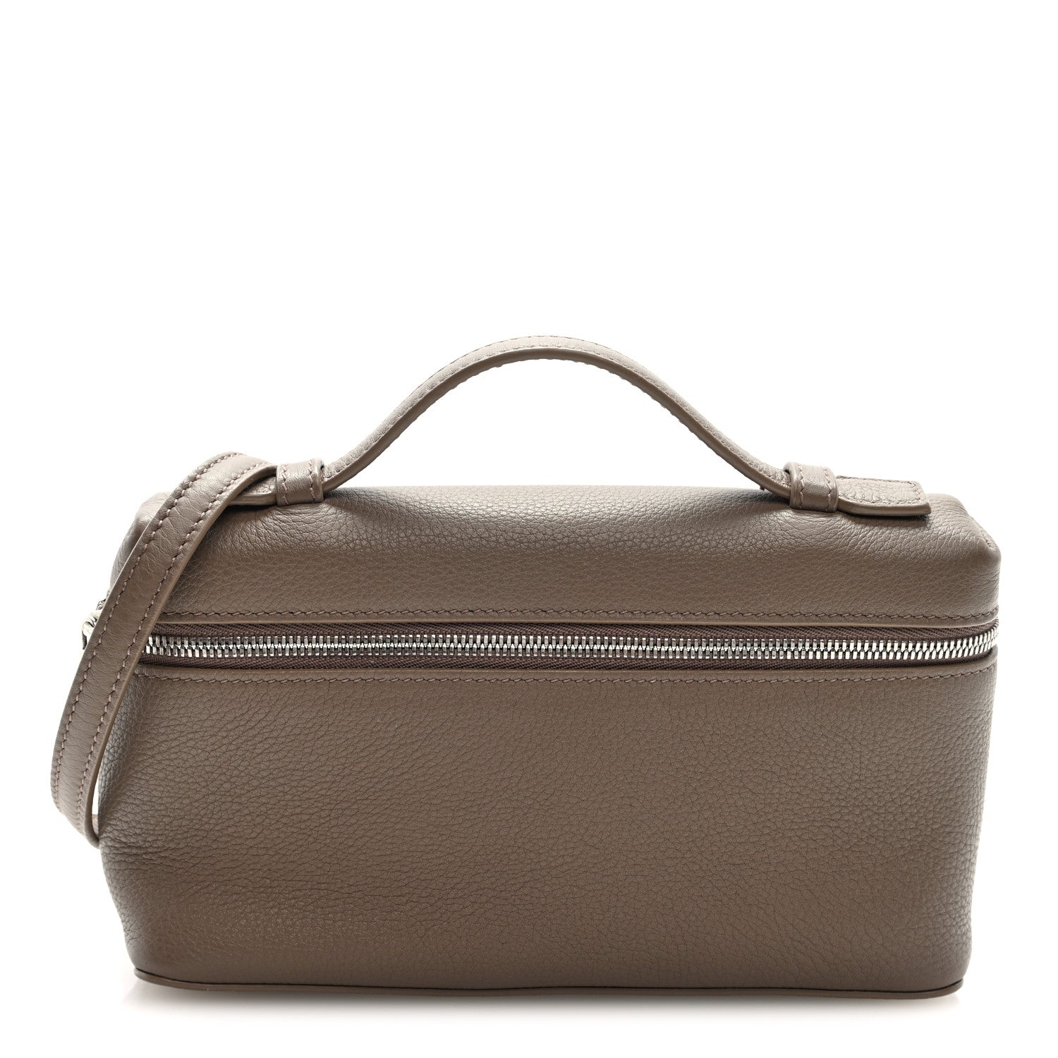 Loro Piana Grained Calfskin L19 Extra Pocket Pouch Warm Mastic 1 of 9