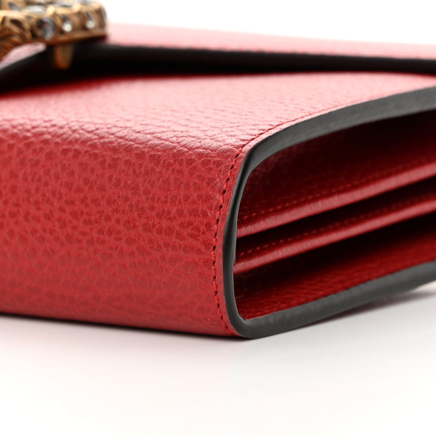 Calfskin Mini Dionysus Chain Wallet Hibiscus Red