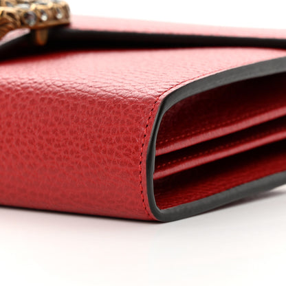Gucci Calfskin Mini Dionysus Chain Wallet Hibiscus Red 10 of 11