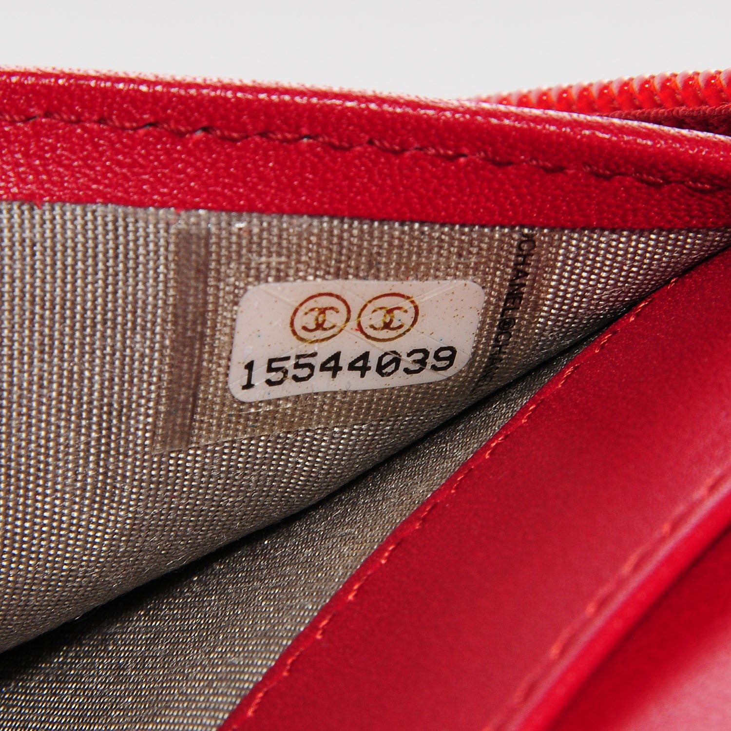 Chanel Caviar CC Timeless Large Zip Around Wallet Red 8 of 9