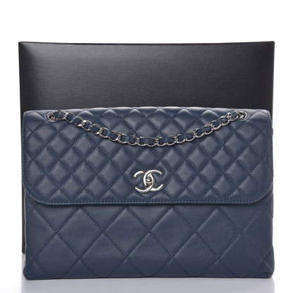 Chanel Calfskin Quilted In The Business Flap Dark Blue 10 of 10