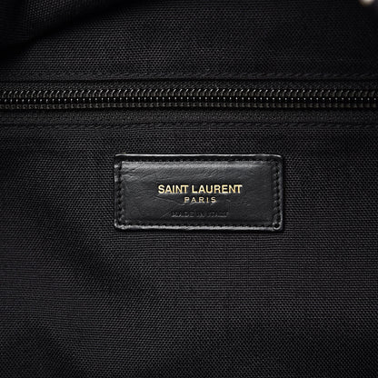 Saint Laurent Printed Canvas Hunting Backpack Black White 6 of 12
