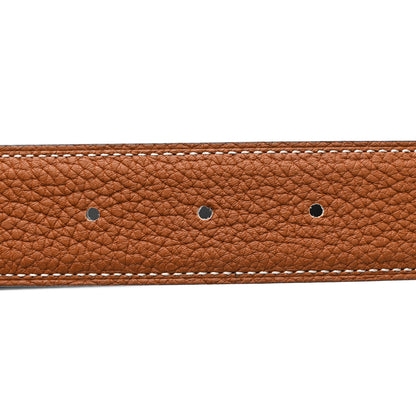 Hermes Chamonix 135 Togo Constance Belt 85 34 Black Gold 4 of 7