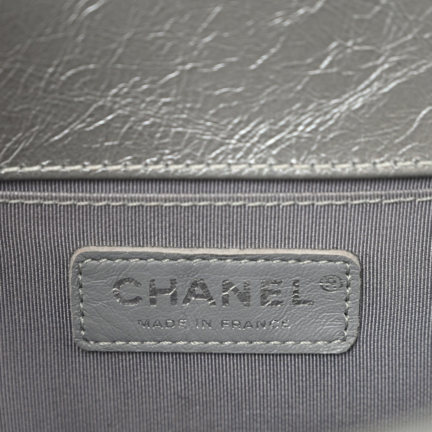 Chanel Metallic Aged Calfskin Quilted Medium Top Handle Boy Flap Silver 6 of 12