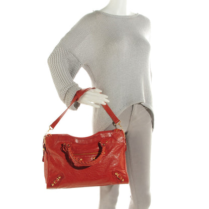 Balenciaga Agneau Giant 12 Gold Hardware City Rouge Ambre 2 of 8