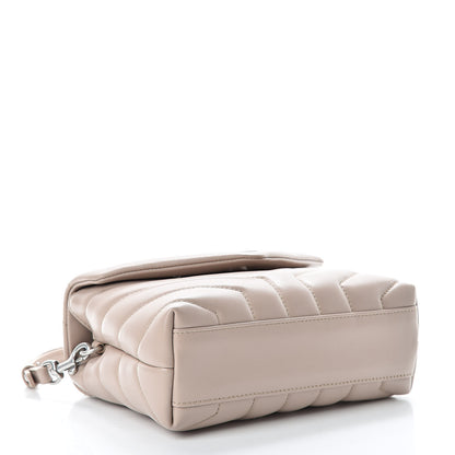 Saint Laurent Calfskin Y Quilted Monogram Toy Loulou Satchel Light Natural 4 of 12