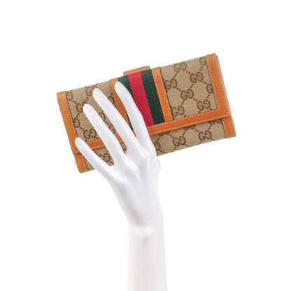 Gucci Monogram Vintage Web Continental Wallet Tobacco 2 of 8