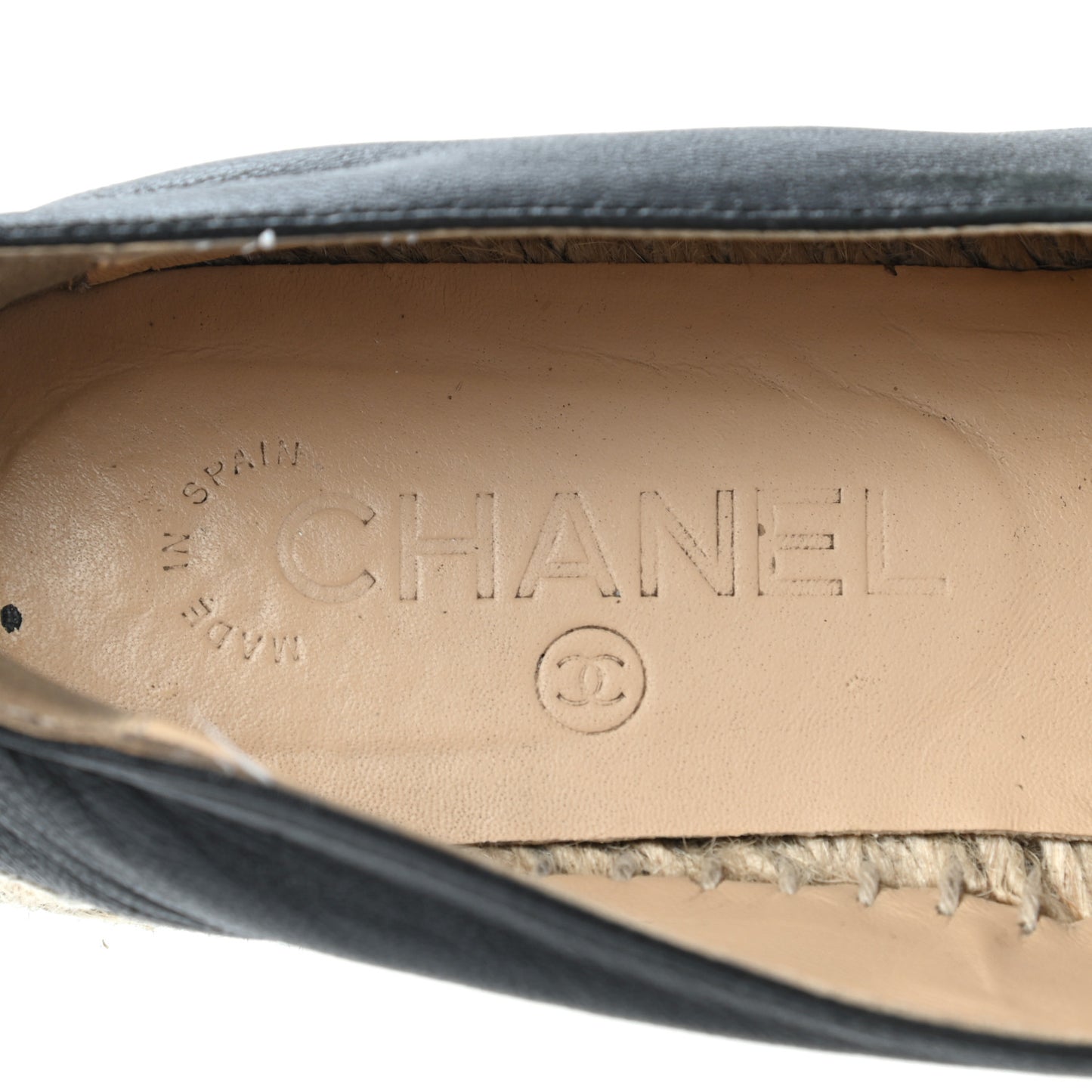 Lambskin CC Espadrilles 38 Black
