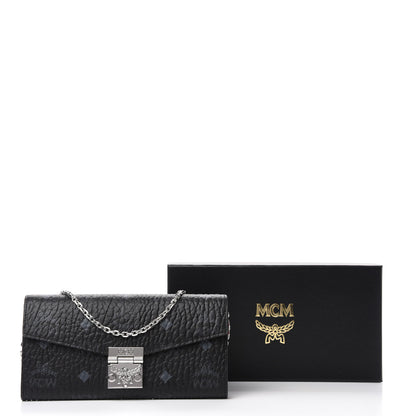 MCM Visetos Large Patricia Wallet On Chain Black Red 11 of 11