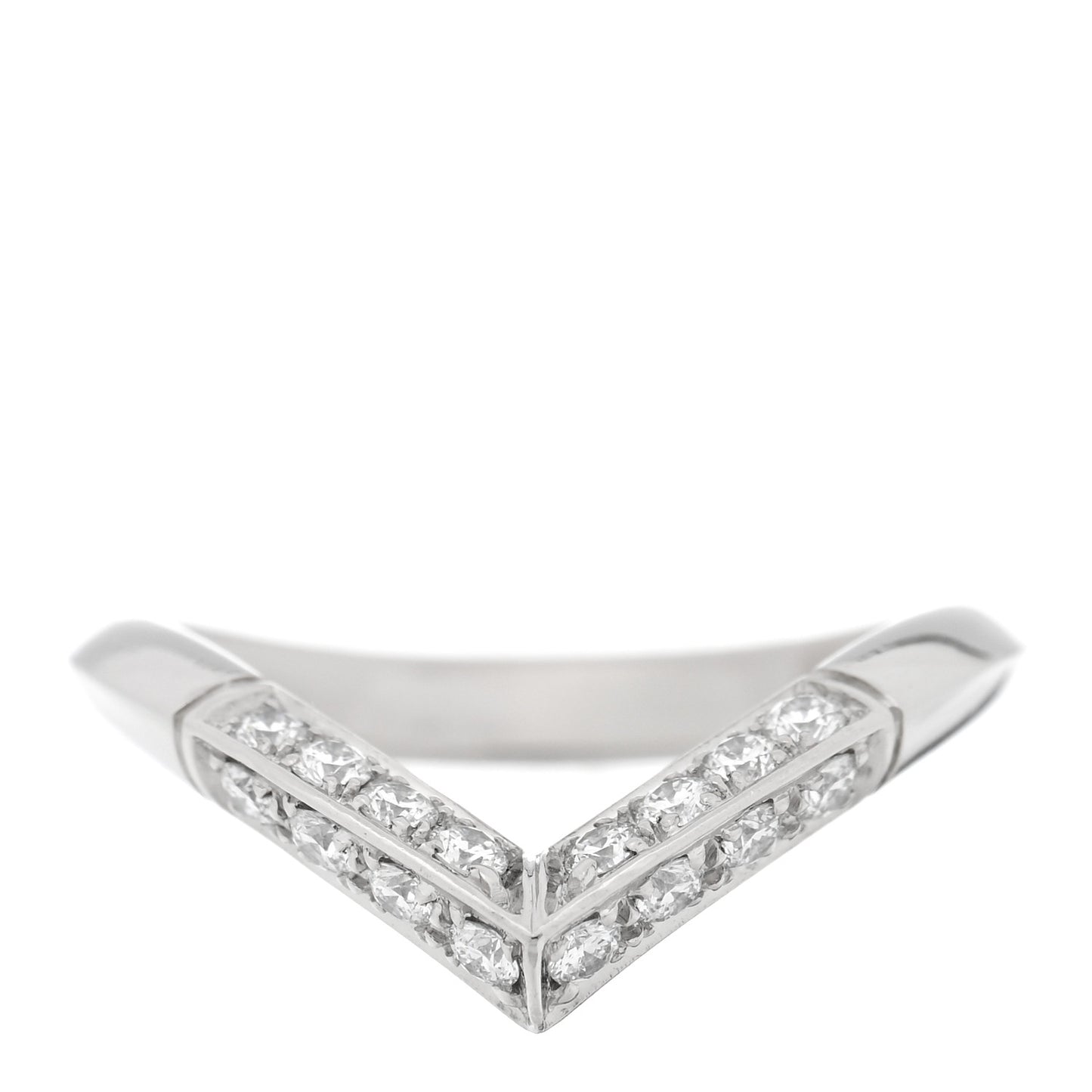 Platiunm Diamond V Pave Ring 50 5.5