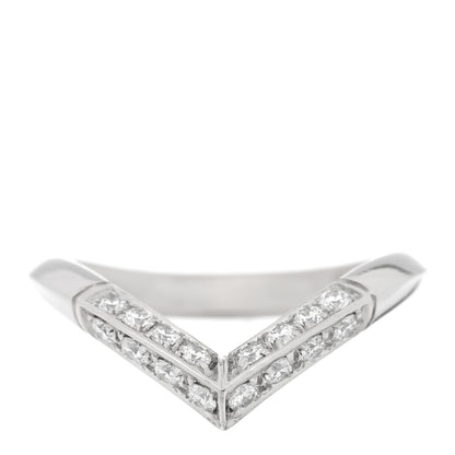 Louis Vuitton Platiunm Diamond V Pave Ring 50 5.5 1 of 5