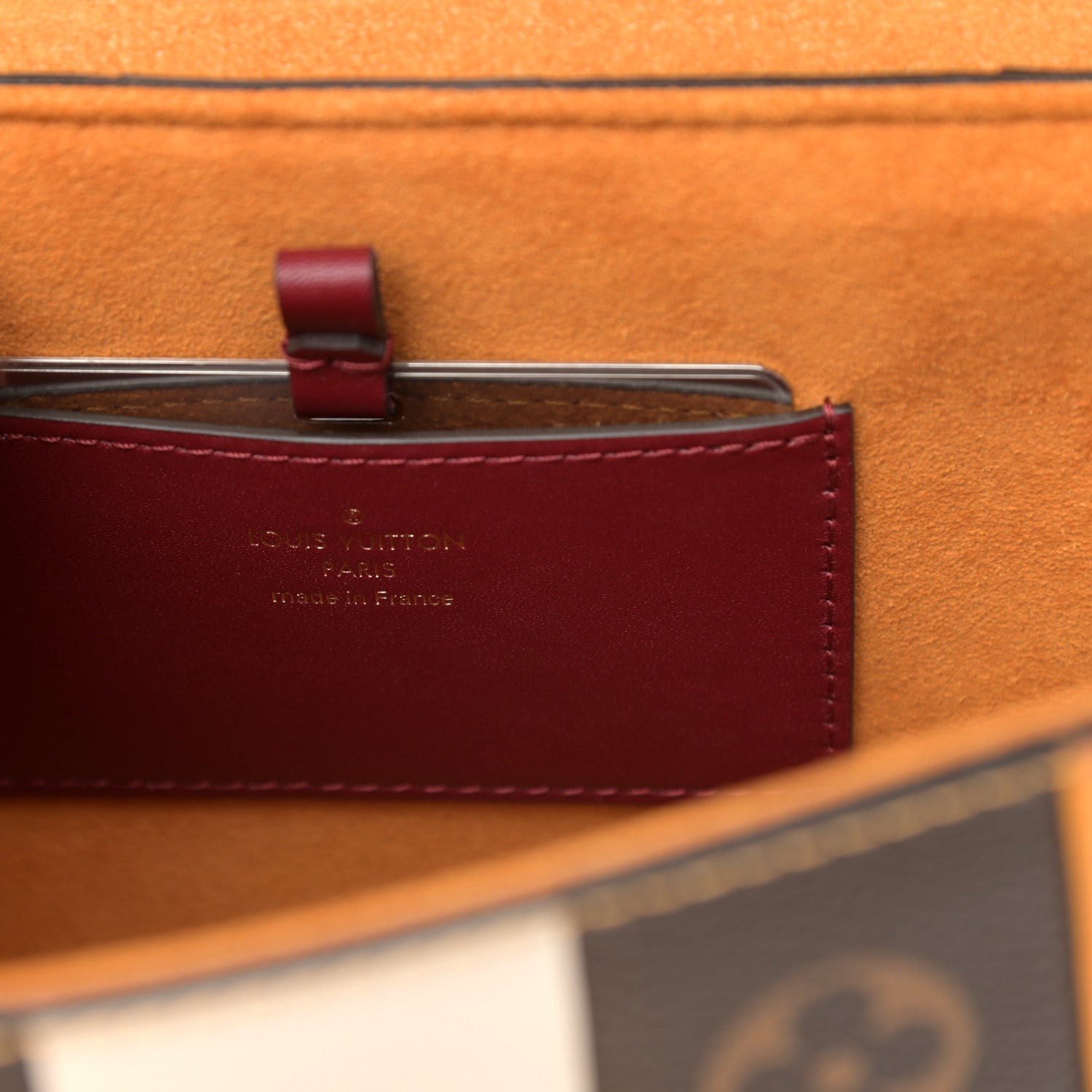 Louis Vuitton Calfskin Monogram Check Twist MM Beige White Orange 5 of 10