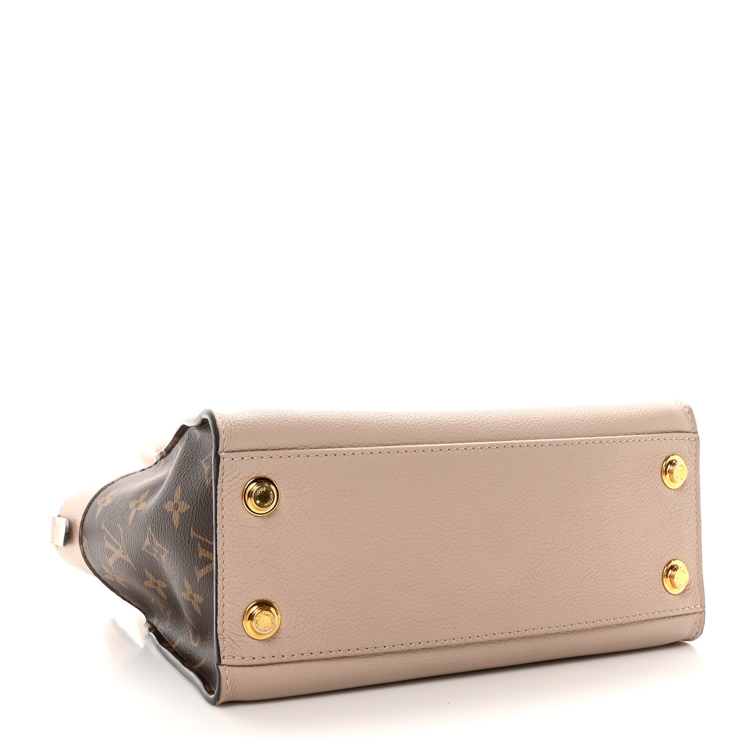 Louis Vuitton Calfskin Monogram On My Side PM Greige 4 of 9