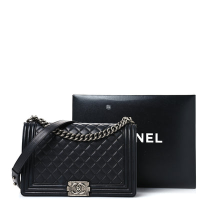 Chanel Lambskin Quilted New Medium Boy Flap Black 11 of 11