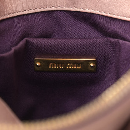 Miu Miu Vitello Lux Mini Bow Bag Cipria 6 of 19