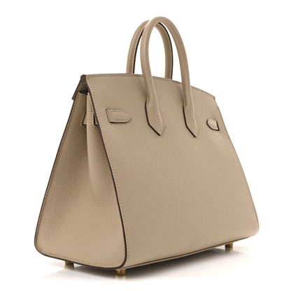 Hermes Epsom Horseshoe Birkin Sellier 25 Trench Bleu Pale 3 of 13