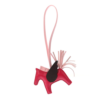 Hermes Milo Lambskin Grigri Rodeo Pegase Horse Bag Charm PM Framboise Rose Sakura Rouge Sellier 1 of 5