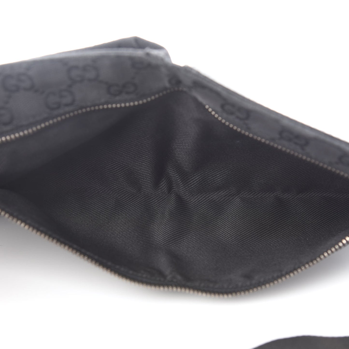 GG Monogram Double Pocket Belt Bag Black