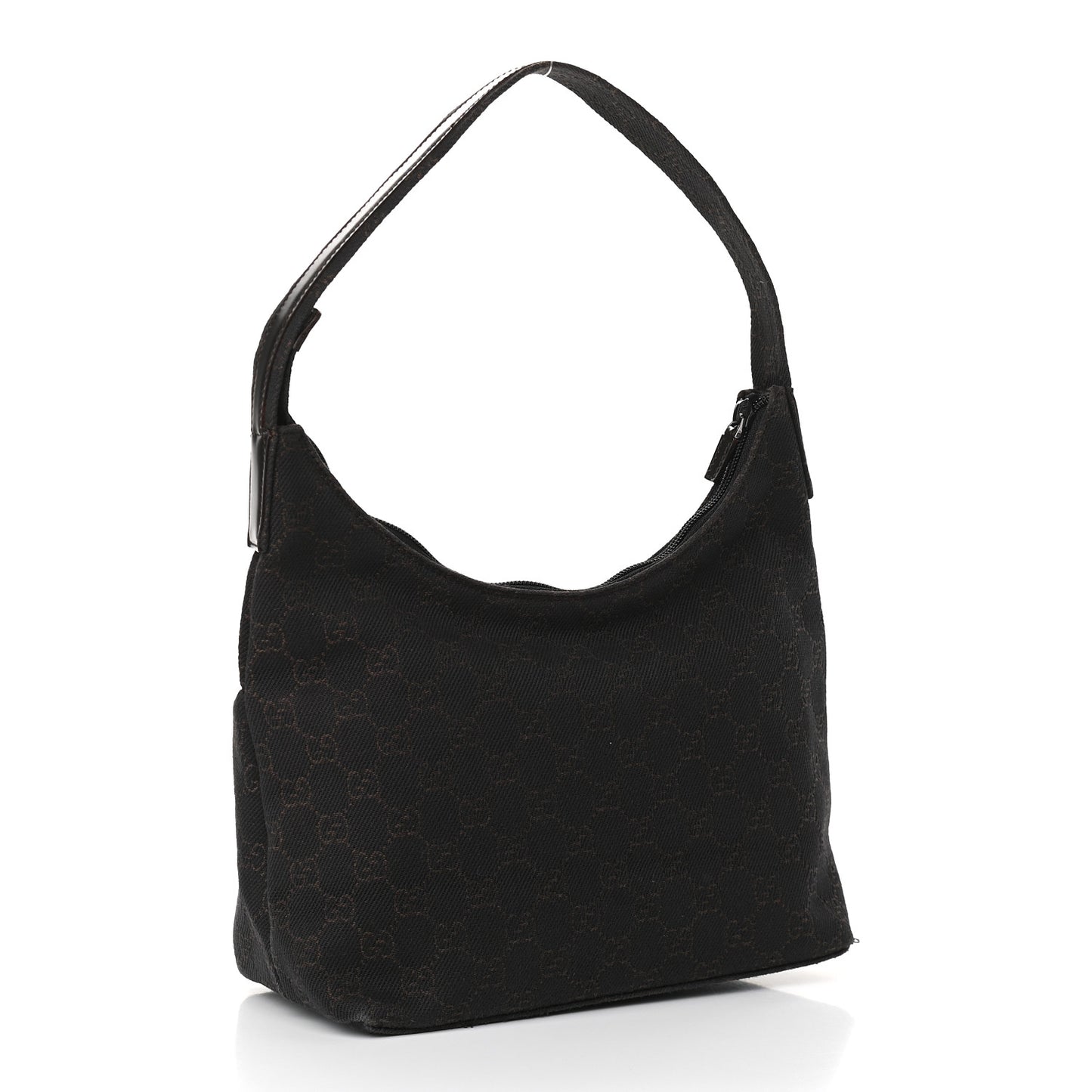 Denim Monogram Small Hobo Dark Brown