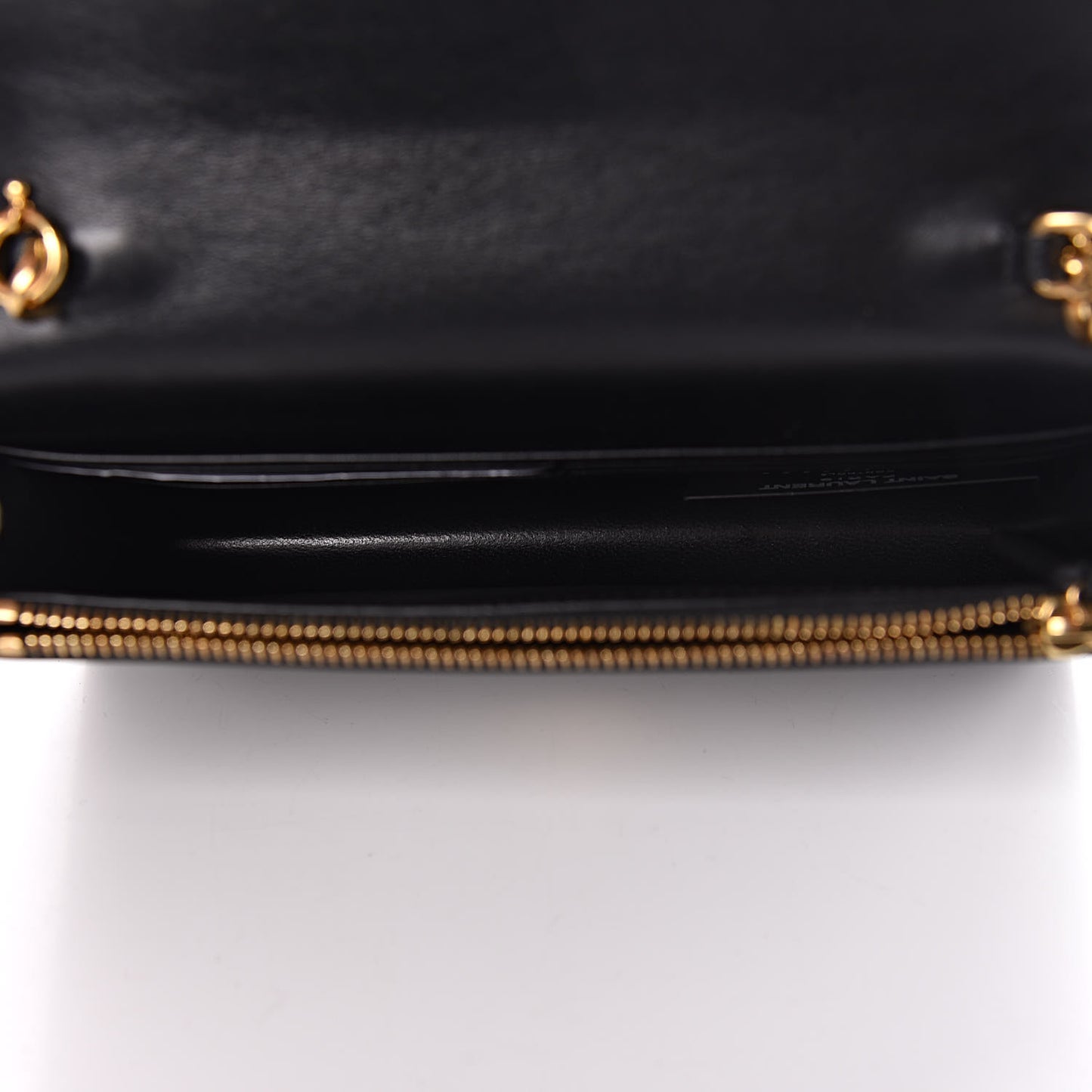 Smooth Calfskin Classic Monogram Kate Tassel Chain Wallet Black