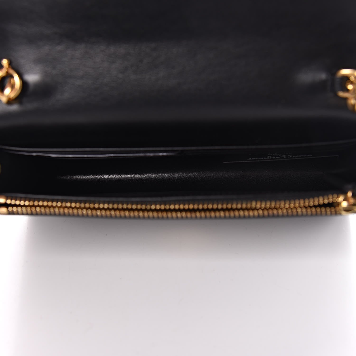 Saint Laurent Smooth Calfskin Classic Monogram Kate Tassel Chain Wallet Black 5 of 16