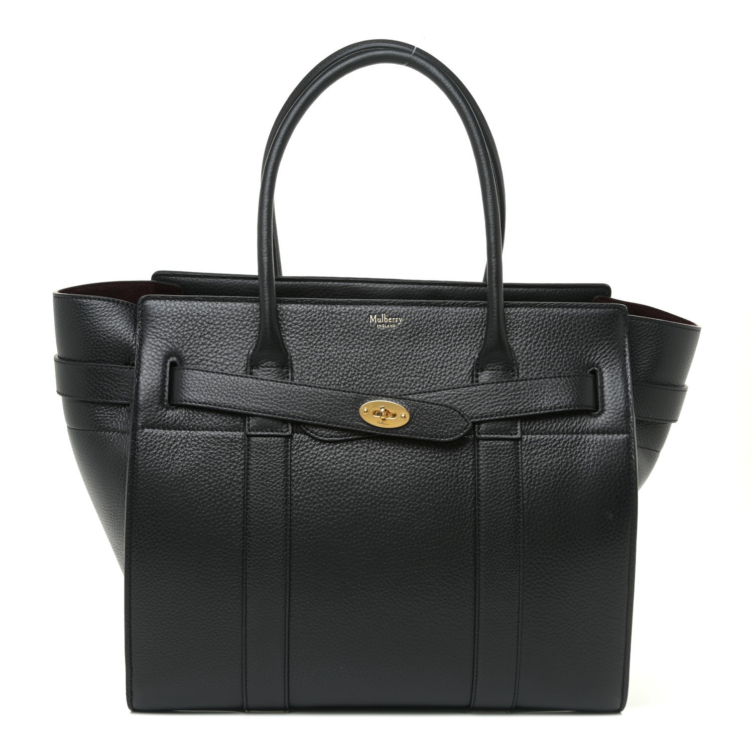Mulberry Small Classic Grain Small Zipped Bayswater Black 1 of 15