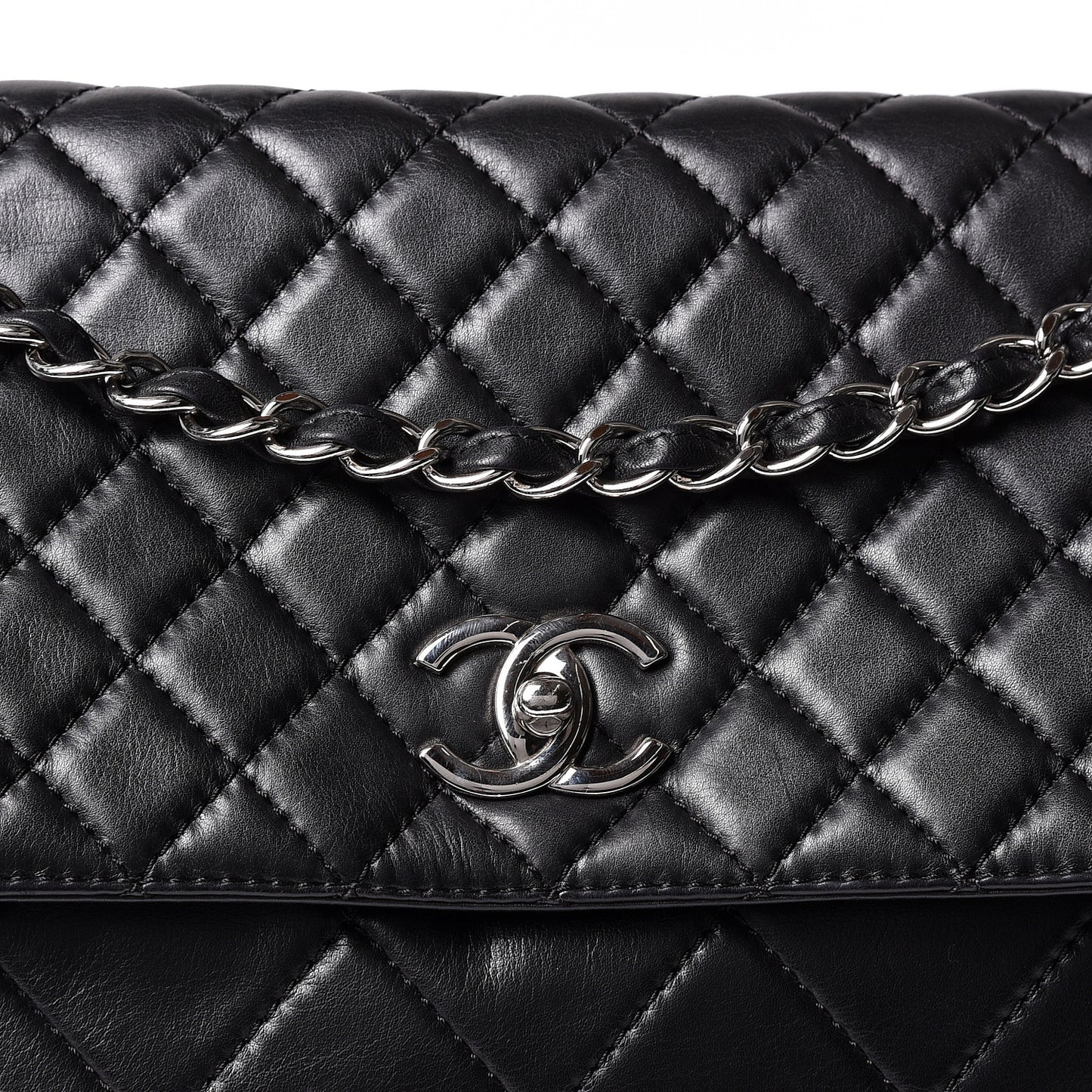 Calfskin Quilted In The Business Flap Bag Black