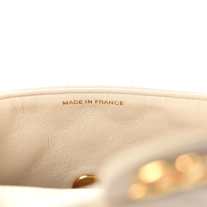 Chanel Lambskin Quilted Mini Square Flap Beige 13 of 15