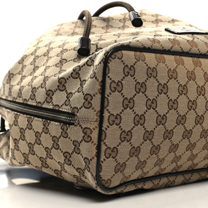 Gucci Monogram Dollar Calfskin O Drawstring Backpack Beige Ebony Testa di Moro Dark Chocolate 9 of 10