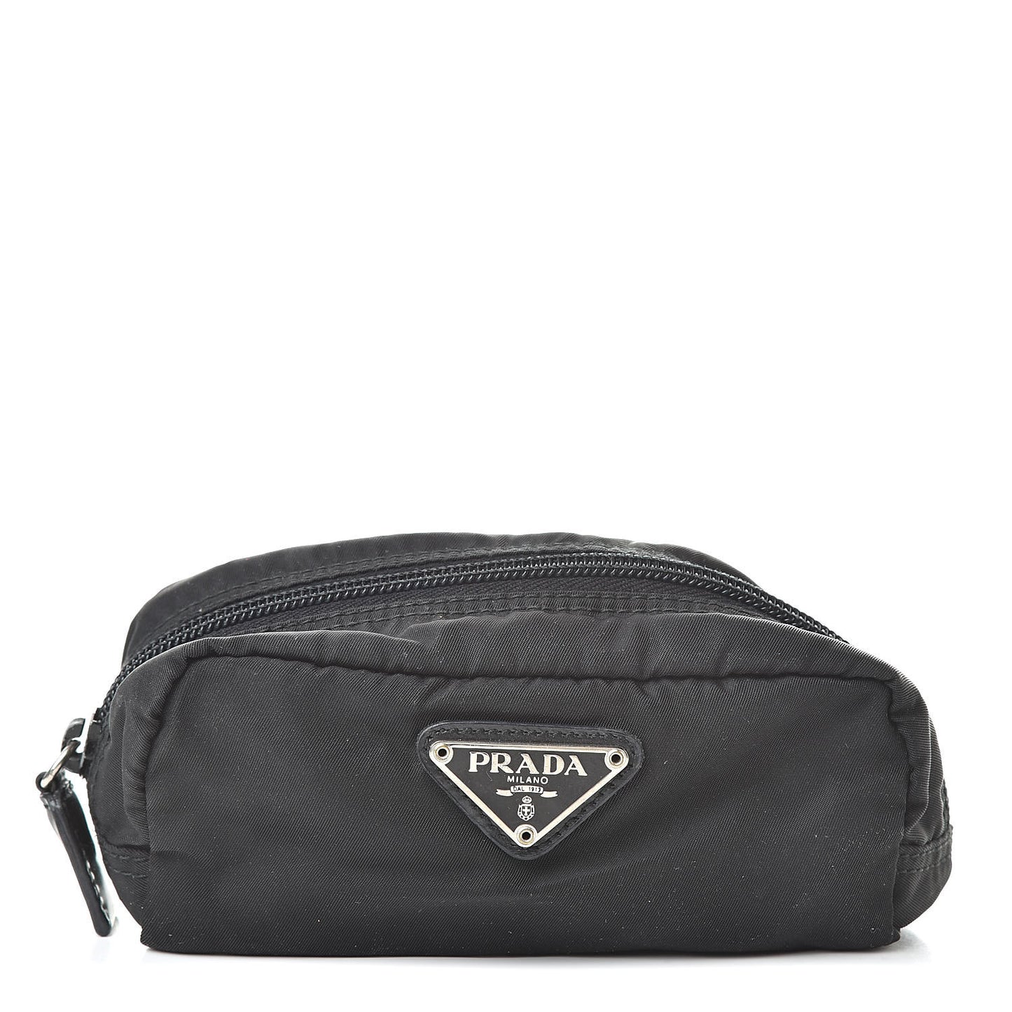 Nylon Tessuto Cosmetic Pouch Black