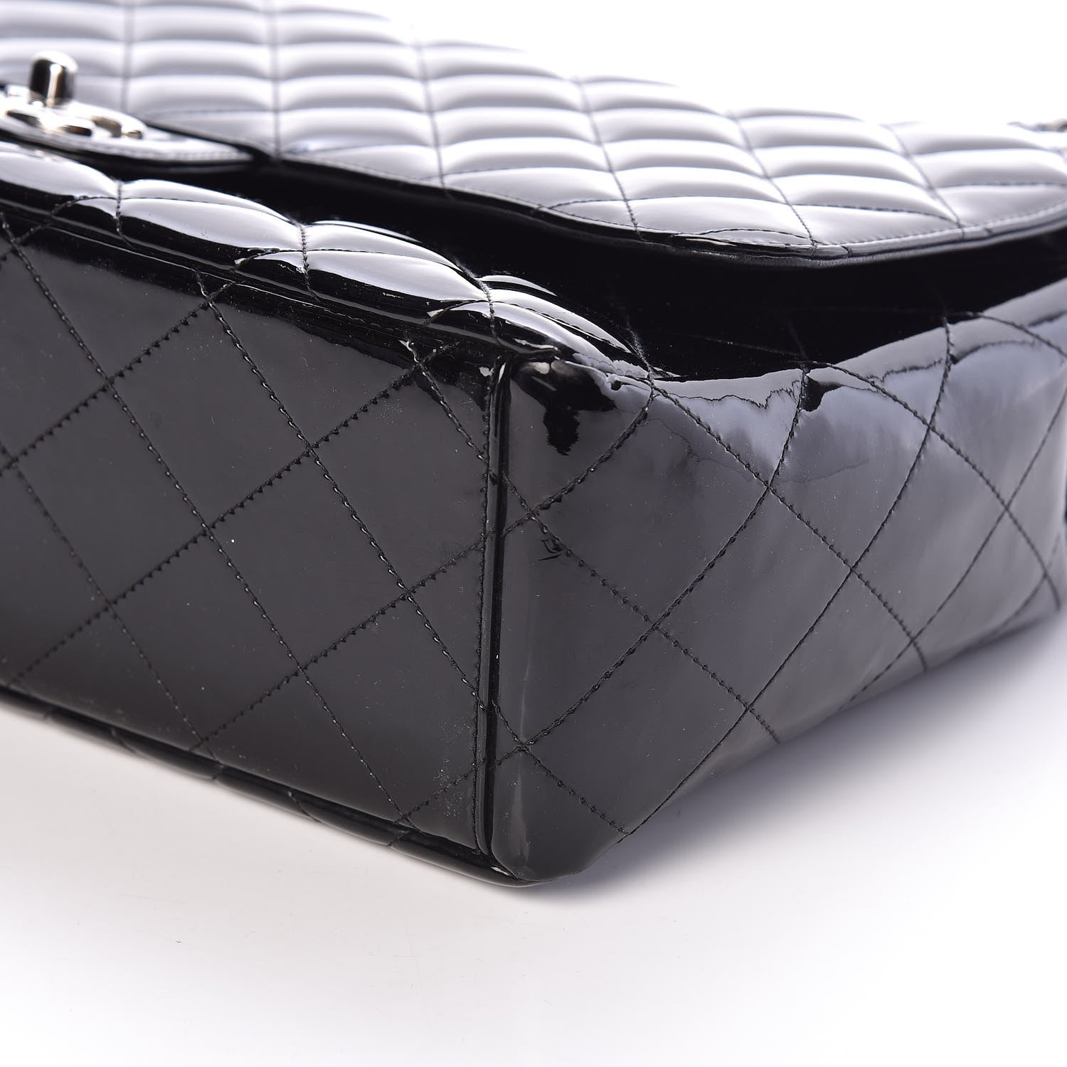 Chanel Patent Quilted Maxi Single Flap Black 10 of 11