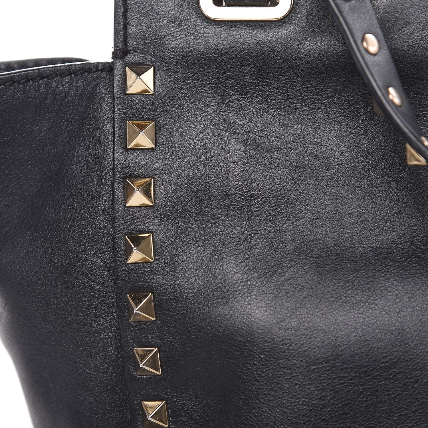 Valentino Garavani Vitello Mini Rockstud Tote Black 10 of 18