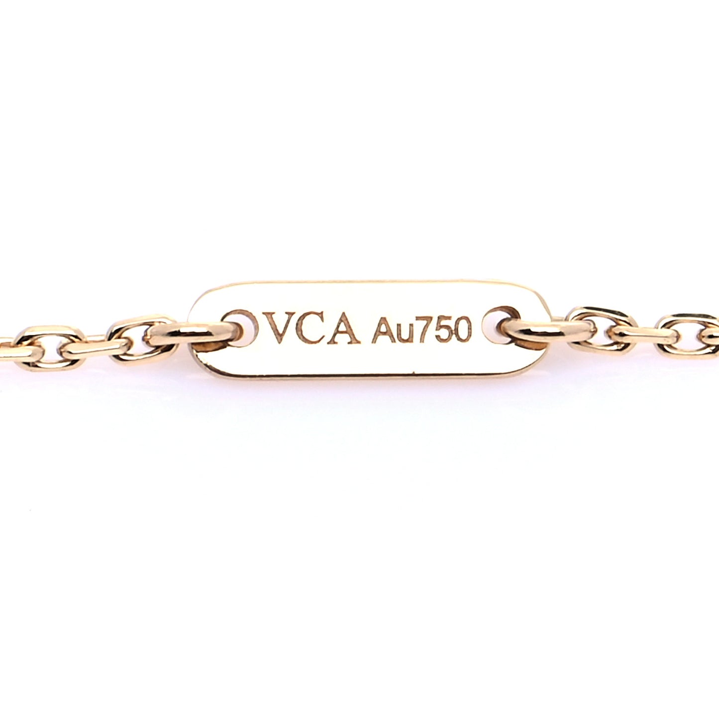 18K Yellow Gold Mother of Pearl Sweet Alhambra Pendant Necklace