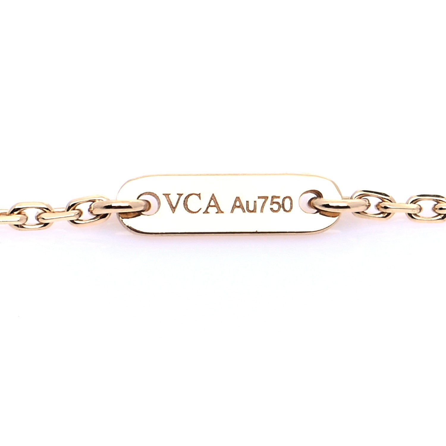 Van Cleef & Arpels 18K Yellow Gold Mother of Pearl Sweet Alhambra Pendant Necklace 7 of 7