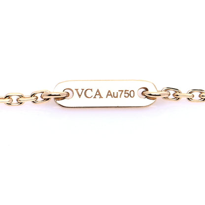 Van Cleef & Arpels 18K Yellow Gold Mother of Pearl Sweet Alhambra Pendant Necklace 7 of 7