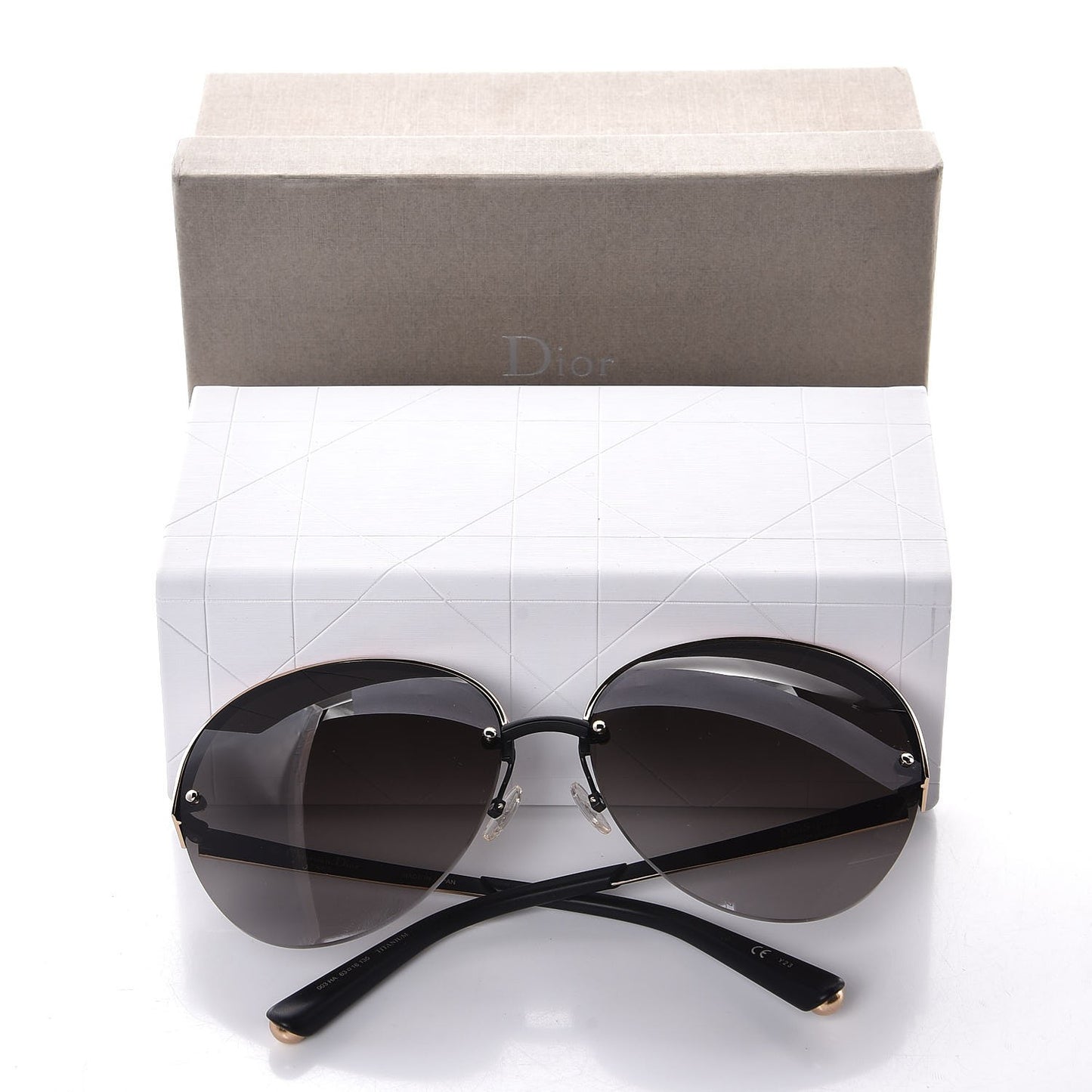 Diorsuperbe 003HA Oval Sunglasses Black