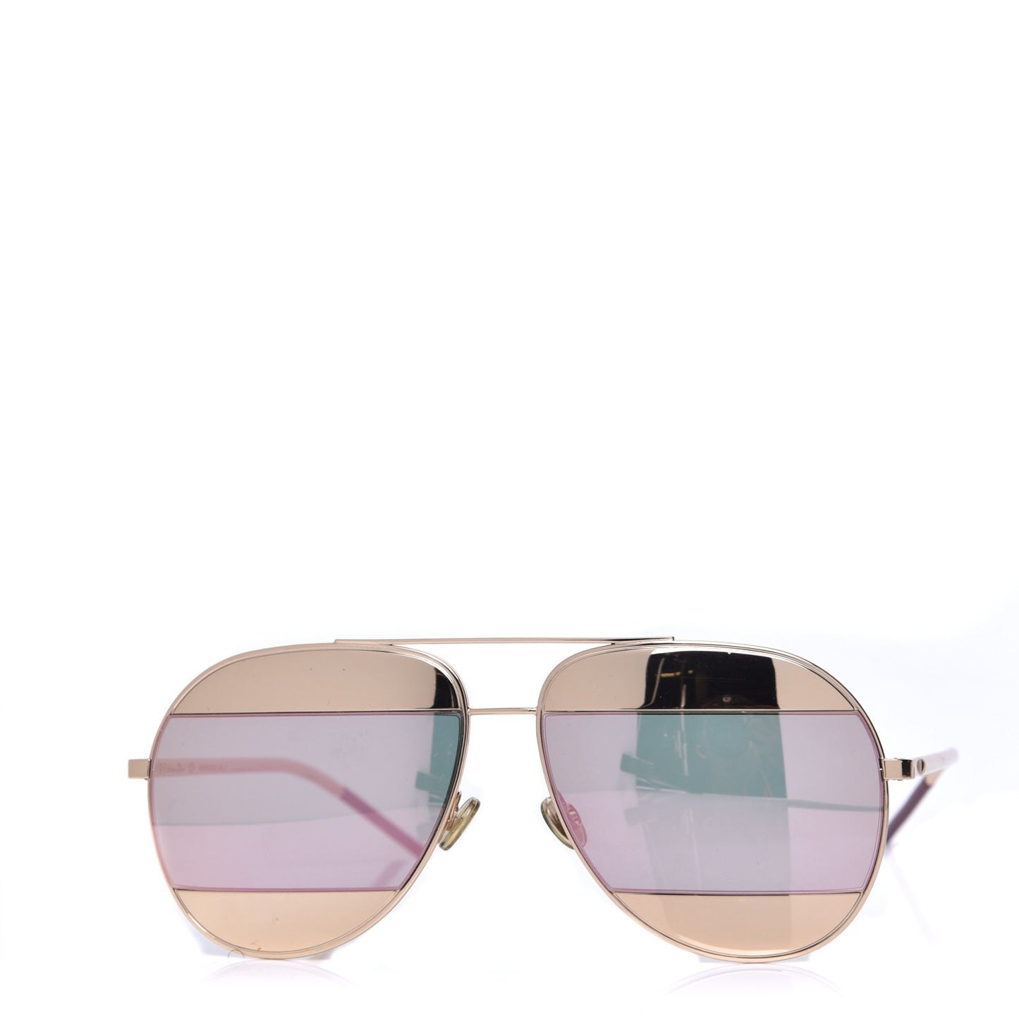 Metal Split 1 Aviator Sunglasses Gold