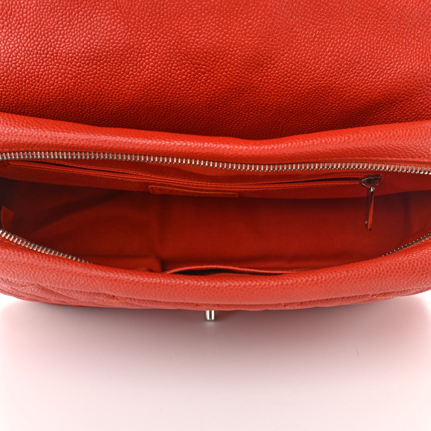 Caviar Quilted Jumbo Easy Flap Red