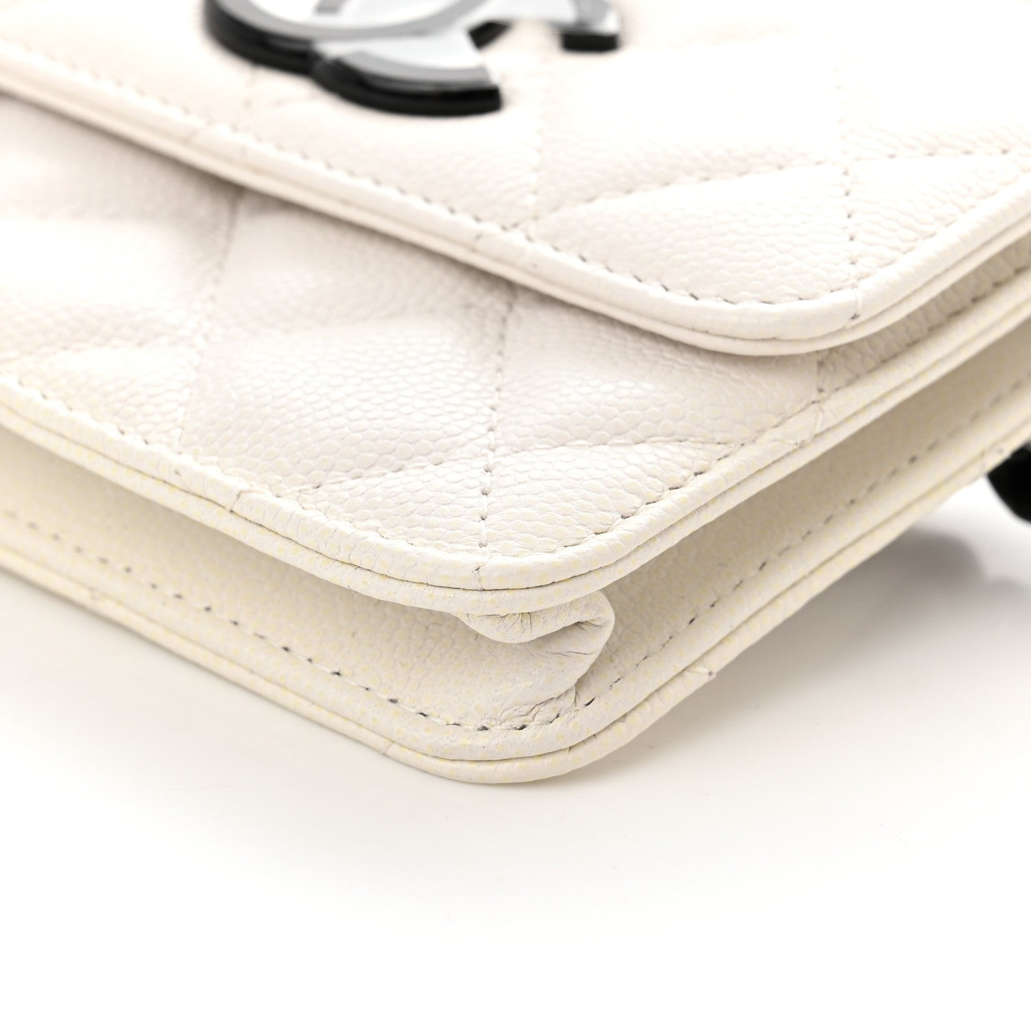 Chanel Caviar Quilted My Everything Belt Flap Card Holder White 11 of 12