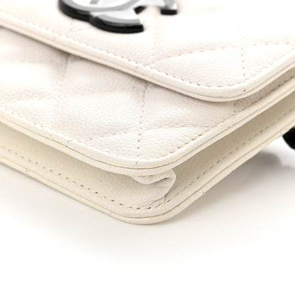 Chanel Caviar Quilted My Everything Belt Flap Card Holder White 11 of 12
